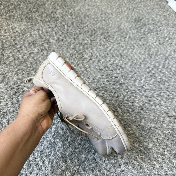 Born Women Naja Oxford Shoe Size 8 Taupe Brown Leather Comfort Sneakers Walking - Picture 8 of 10